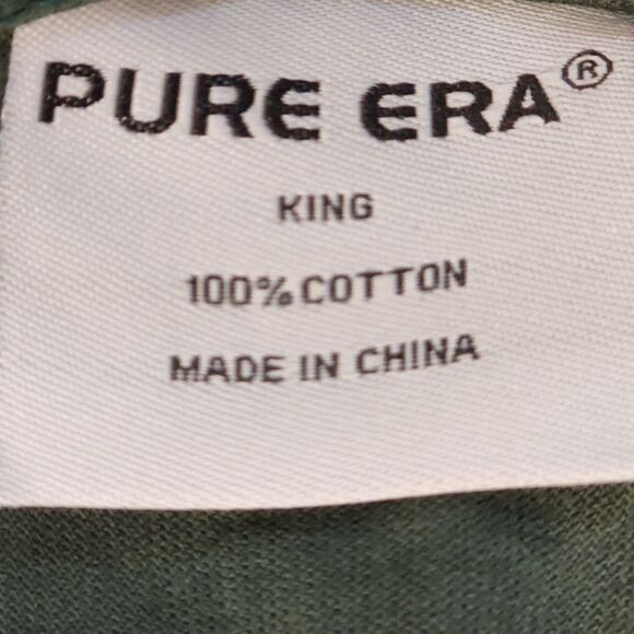 100% Cotton Jersey Knit T-Shirt Forest Green King Duvet Cover Set - Picture 8 of 10